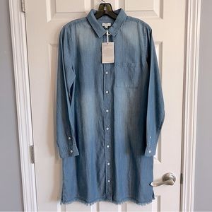 NWT Garnet Hill Long Sleeve Mid Length Dress